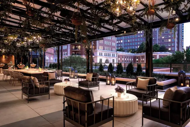 The Ritz-Carlton St. Louis in Clayton, outdoor area with modern furniture